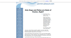 Desktop Screenshot of pewter-pleasure.com